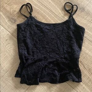 Elegant Black Lace Women's Top